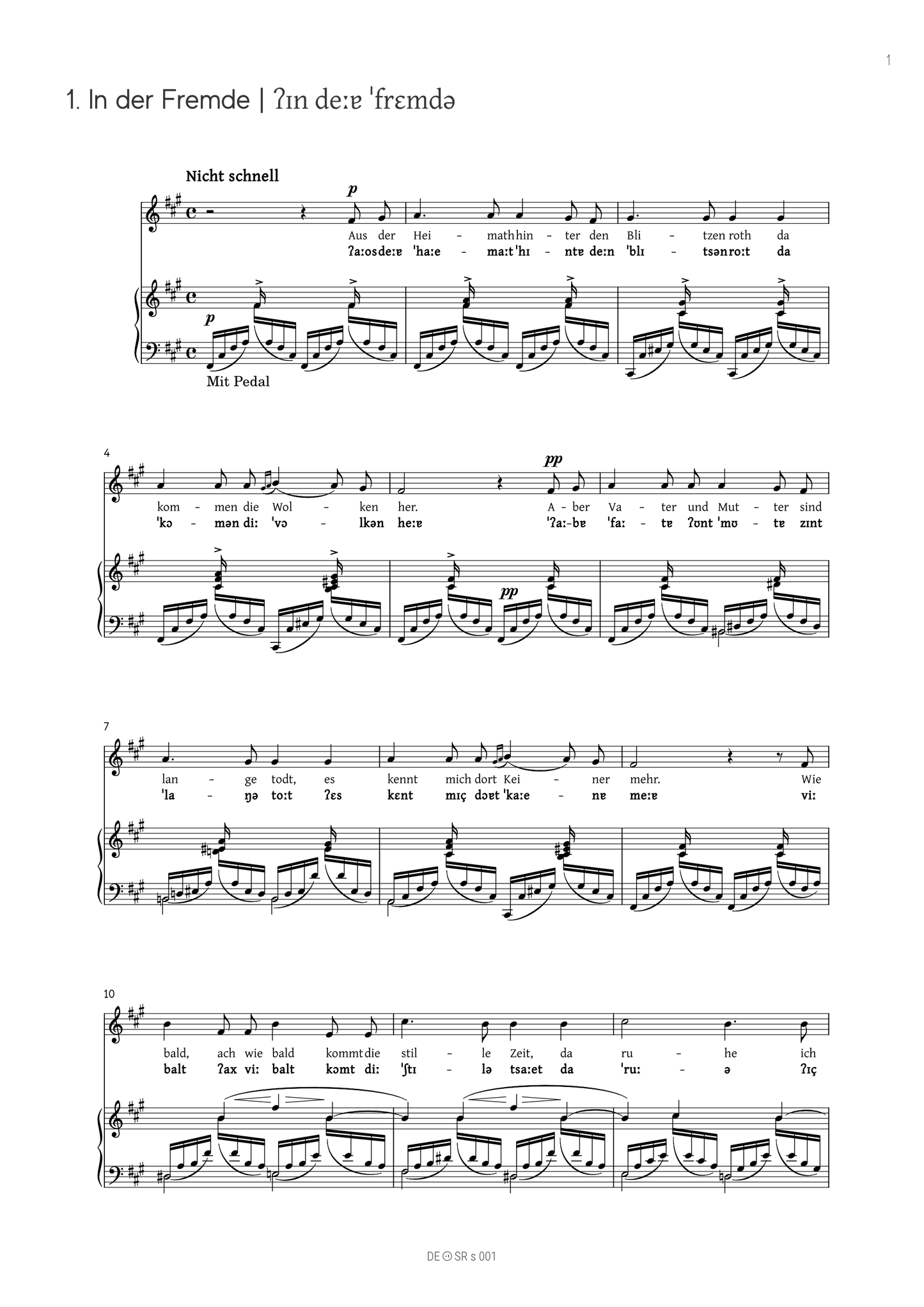 Liederzyklus, op. 39 (High Voice)