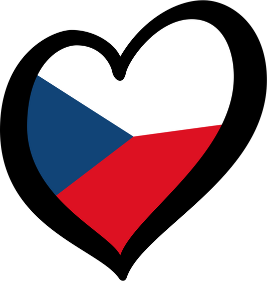 Tschechischer Beitrag zum ESC 2023, Bild mit Herz und tschechischer Flagge